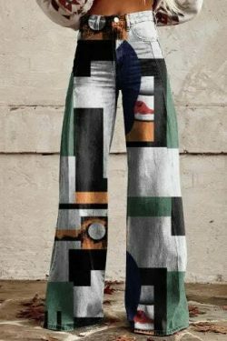 Casual Floral Wide Leg Pants - Y2K Fashion Coquette Aesthetic Grunge Style Cargo Skirt