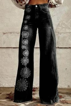 Casual Floral Wide Leg Pants - Y2K Fashion Coquette Aesthetic Grunge Style Cargo Skirt