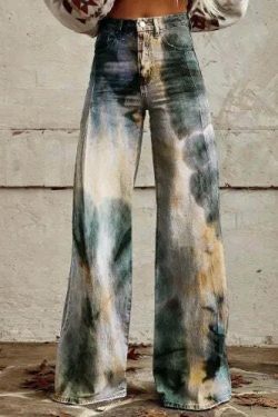 Casual Floral Wide Leg Pants - Y2K Fashion Coquette Aesthetic Grunge Style Cargo Skirt