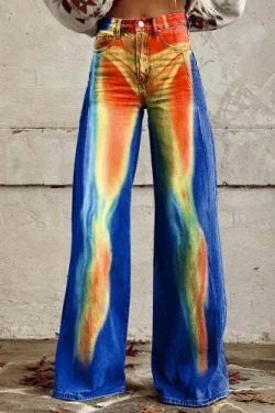 Casual Floral Wide Leg Pants - Y2K Fashion Coquette Aesthetic Grunge Style Cargo Skirt