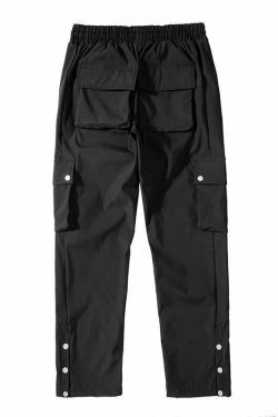 Casual Snap Button Cargo Pants for Women - Y2K Fashion with Coquette Aesthetic