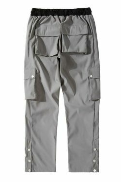 Casual Snap Button Cargo Pants for Women - Y2K Fashion with Coquette Aesthetic
