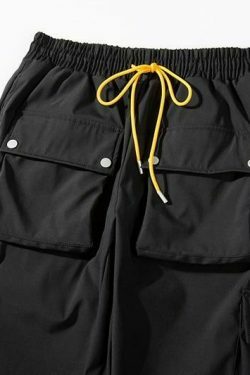 Casual Snap Button Cargo Pants for Women - Y2K Fashion with Coquette Aesthetic