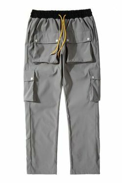 Casual Snap Button Cargo Pants for Women - Y2K Fashion with Coquette Aesthetic