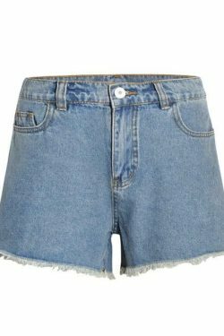 Chamomile Embroidery Denim Shorts - Y2K Aesthetic Coquette Grunge