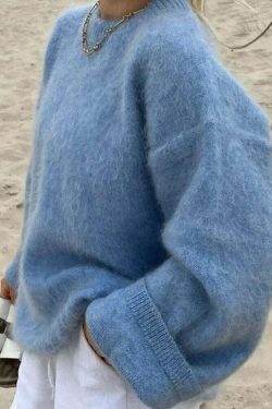 Charm In Cozy Knit Pullover - Y2K Fashion Aesthetic - Grunge Style Cute Tops & Cargo Skirt