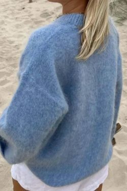 Charm In Cozy Knit Pullover - Y2K Fashion Aesthetic - Grunge Style Cute Tops & Cargo Skirt