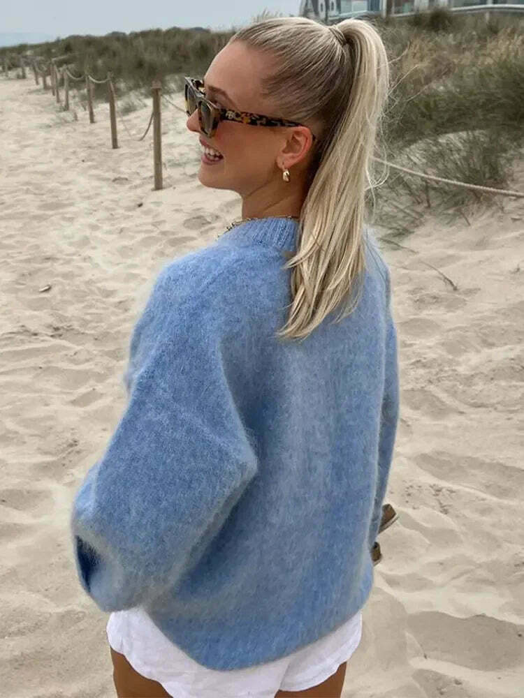 Charm In Cozy Knit Pullover - Y2K Fashion Aesthetic - Grunge Style Cute Tops & Cargo Skirt Charm In Cozy Knit Pullover - Y2K Fashion Aesthetic - Grunge Style Cute Tops & Cargo Skirt