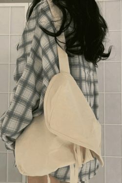 Checkered Puff Sleeve Button Blouse - Vintage Y2K Fashion with Coquette Aesthetic and Grunge Style