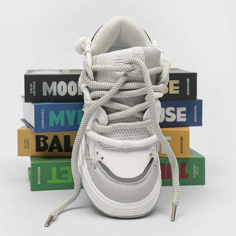 Chunky Lace Platform Sneakers - Y2K Fashion Statement for Women with Coquette and Grunge Aesthetic Chunky Lace Platform Sneakers - Y2K Fashion Statement for Women with Coquette and Grunge Aesthetic