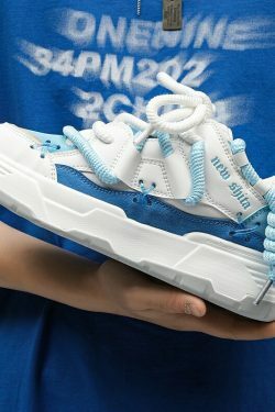 Chunky Lace Platform Sneakers - Y2K Fashion Statement for Women with Coquette and Grunge Aesthetic
