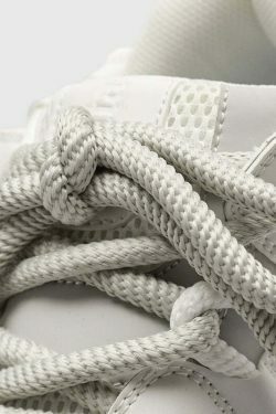 Chunky Lace Platform Sneakers - Y2K Fashion Statement for Women with Coquette and Grunge Aesthetic