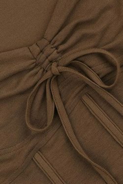 Cinnamon Sensation Crop Top - Y2K Fashion with Coquette Aesthetic & Grunge Style