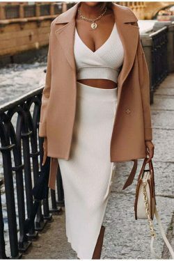 Claire Knitted Crop Top & Skirt Set - Y2K Fashion Coquette Aesthetic Outfit for Women