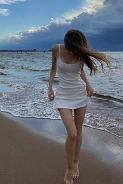 Coastal Charm Cami Dress - Y2K Fashion with Coquette Aesthetic, Grunge Style, and Pastel Goth Vibes