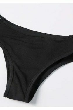 Coconut Palm Reversible Bikini Set - Y2K Fashion Swimwear with Button Detail