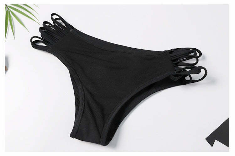 Coconut Palm Reversible Bikini Set - Y2K Fashion Swimwear with Button Detail Coconut Palm Reversible Bikini Set - Y2K Fashion Swimwear with Button Detail