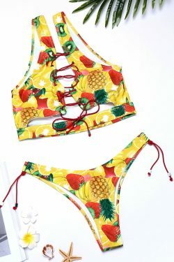 Colorful Hollow Out Tankini Top - Y2K Fashion Swimwear