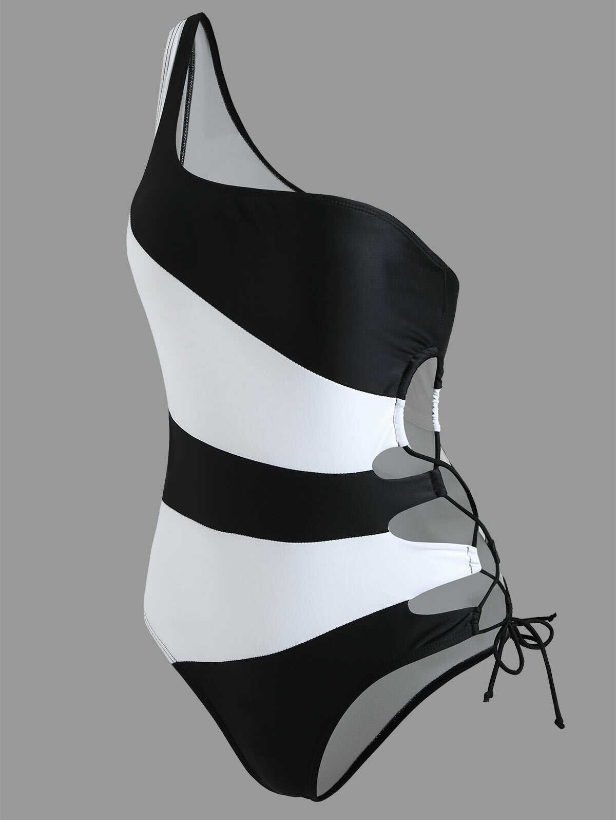 Colorful Striped Swimsuit with High Cut Twist - Y2K Fashion Beachwear for Women Colorful Striped Swimsuit with High Cut Twist - Y2K Fashion Beachwear for Women