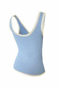 Contrast Stitch V-Neck Bow Tank Top - Y2K Fashion Aesthetic with Coquette and Grunge Style