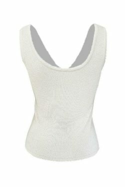 Contrast Stitch V-Neck Bow Tank Top - Y2K Fashion Aesthetic with Coquette and Grunge Style