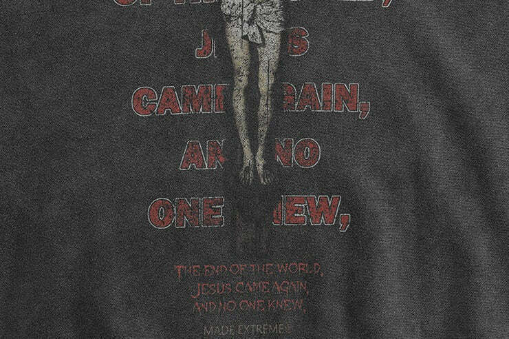 Coquette Aesthetic 'Redemption' Y2K Washed Hoodie for Women - Grunge Style Cargo Skirt Outfit