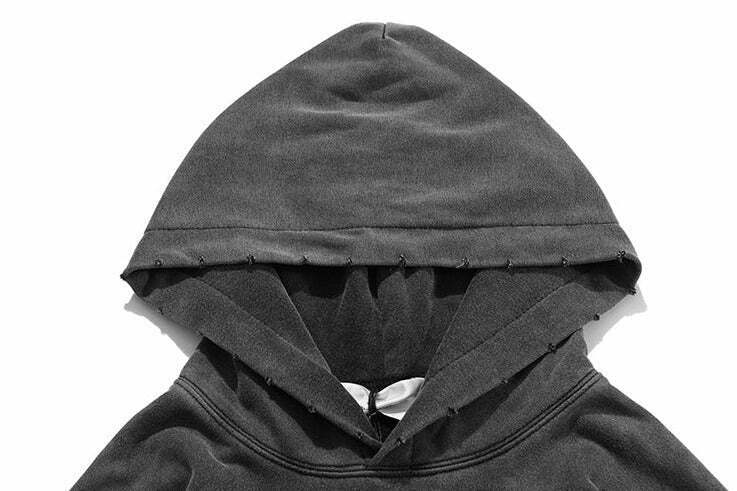 Coquette Aesthetic 'Redemption' Y2K Washed Hoodie for Women - Grunge Style Cargo Skirt Outfit