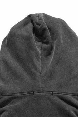 Coquette Aesthetic 'Redemption' Y2K Washed Hoodie for Women - Grunge Style Cargo Skirt Outfit