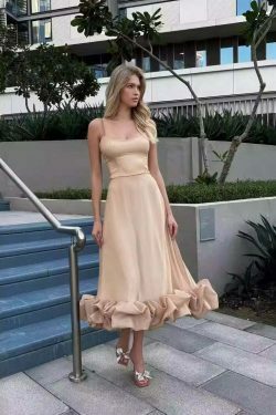 Coquette Aesthetic 3D Flower Midi Dress - Y2K Fashion Women's Clothing