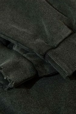 Coquette Aesthetic Acid Wash Hoodie with Fangs Applique - Y2K Fashion Statement