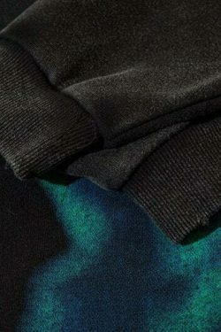 Coquette Aesthetic Acid Washed Sweatshirt with Shadow Graphic - Y2K Fashion Women's Clothing