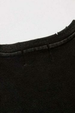 Coquette Aesthetic Acid Washed Sweatshirt with Shadow Graphic - Y2K Fashion Women's Clothing