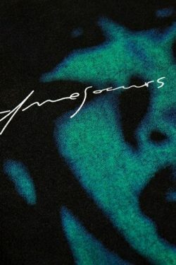 Coquette Aesthetic Acid Washed Sweatshirt with Shadow Graphic - Y2K Fashion Women's Clothing