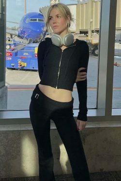 Coquette Aesthetic Alexandra Tracksuit Set - Y2K Fashion Hoodie & Cargo Skirt