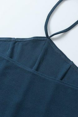 Coquette Aesthetic Ariel Halter Top - Y2K Fashion Grunge Style Cute Tops Pastel Goth Cargo Skirt