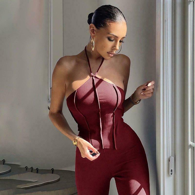 Coquette Aesthetic Ariel Halter Top - Y2K Fashion Grunge Style Cute Tops Pastel Goth Cargo Skirt