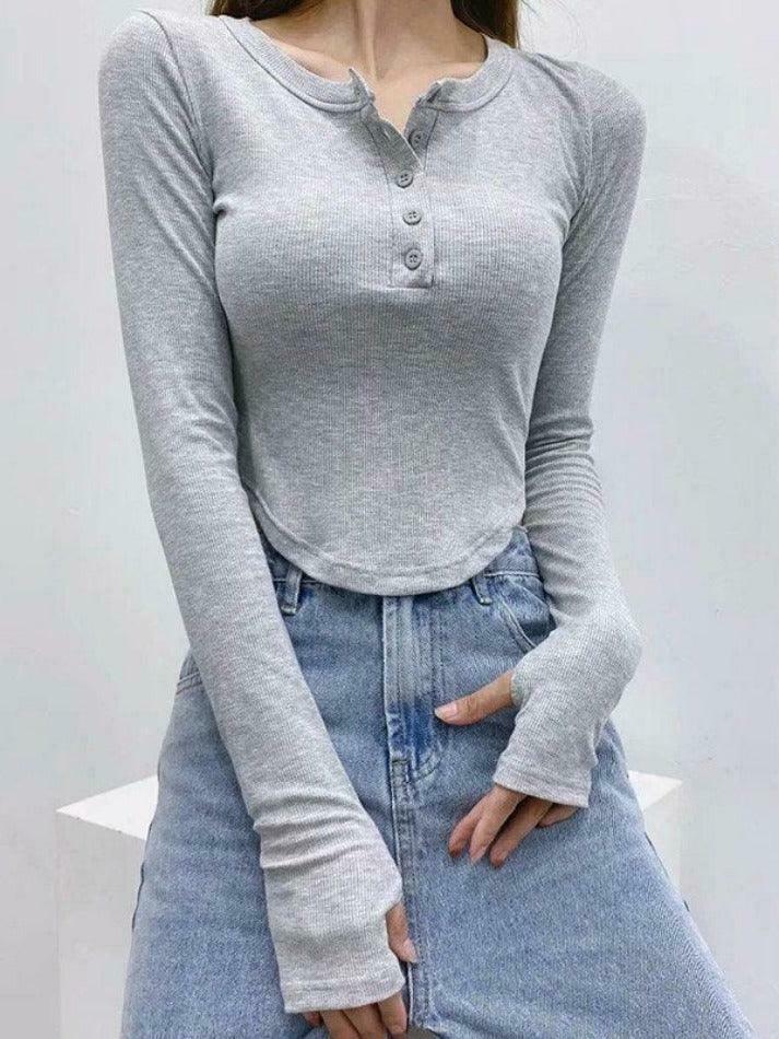 Coquette Aesthetic Asymmetric Button Front Knit Crop Top Coquette Aesthetic Asymmetric Button Front Knit Crop Top