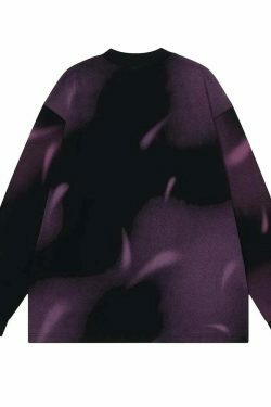 Coquette Aesthetic Aurora Print Long Sleeve Top - Y2K Fashion Women's Clothing'