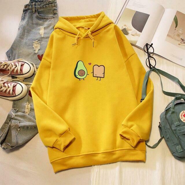 Coquette Aesthetic Avocado Besties Hoodie - Y2K Fashion Women's Cute Tops & Grunge Style Sweatshirt Coquette Aesthetic Avocado Besties Hoodie - Y2K Fashion Women's Cute Tops & Grunge Style Sweatshirt