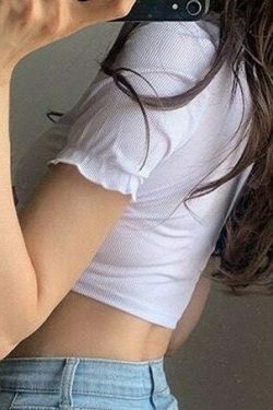 Coquette Aesthetic Baby Knot Tie Crop Top