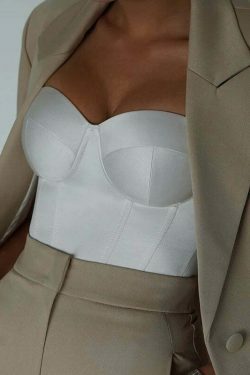 Coquette Aesthetic Backless Corset Top in Y2K Fashion Style