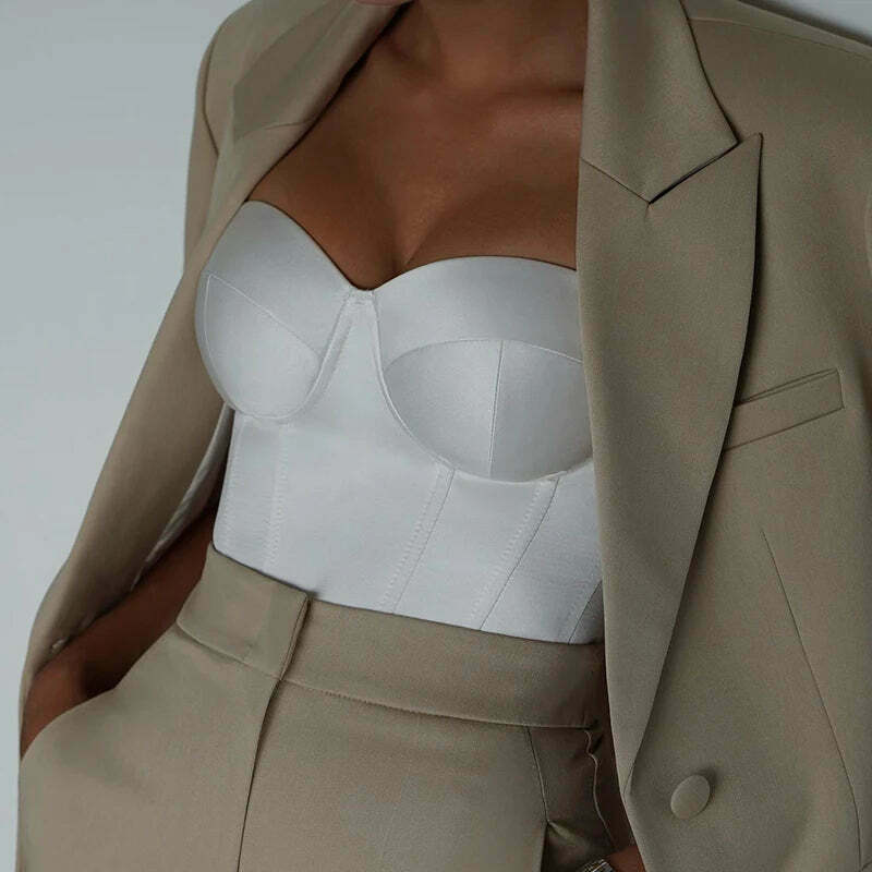 Coquette Aesthetic Backless Corset Top in Y2K Fashion Style Coquette Aesthetic Backless Corset Top in Y2K Fashion Style