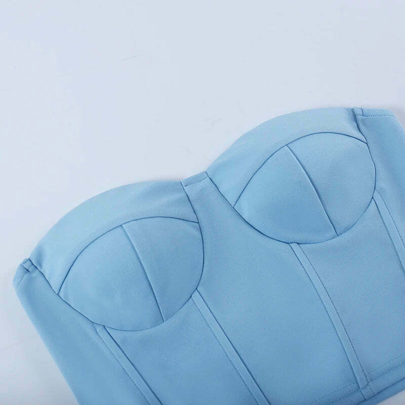 Coquette Aesthetic Backless Corset Top in Y2K Fashion Style Coquette Aesthetic Backless Corset Top in Y2K Fashion Style