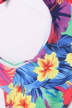 Coquette Aesthetic Backless Floral Bikini Swimsuit - Y2K Fashion Statement