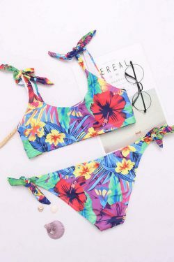 Coquette Aesthetic Backless Floral Bikini Swimsuit - Y2K Fashion Statement