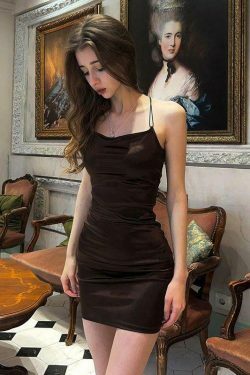 Coquette Aesthetic Backless Mini Dress - Y2K Fashion with Grunge & Pastel Goth Vibes