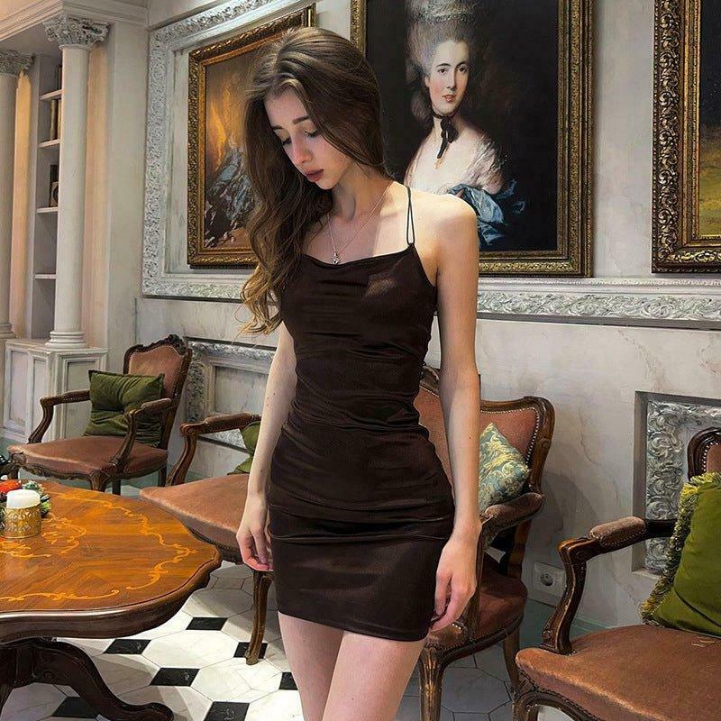 Coquette Aesthetic Backless Mini Dress - Y2K Fashion with Grunge & Pastel Goth Vibes Coquette Aesthetic Backless Mini Dress - Y2K Fashion with Grunge & Pastel Goth Vibes