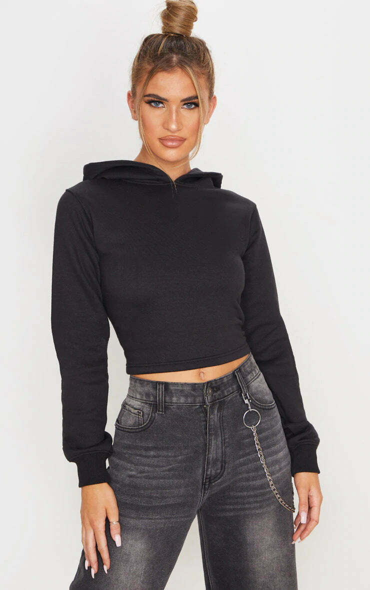 Coquette Aesthetic Backless Short Hoodie - Y2K Fashion for Women Coquette Aesthetic Backless Short Hoodie - Y2K Fashion for Women