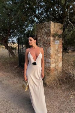 Coquette Aesthetic Backless Slip Dress - Y2K Fashion for Women - Graceful Drift