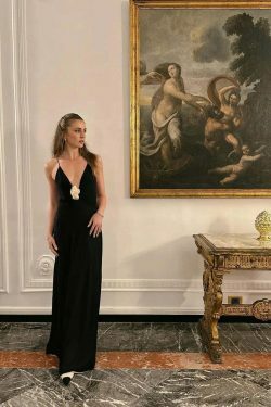 Coquette Aesthetic Backless Slip Dress - Y2K Fashion for Women - Graceful Drift